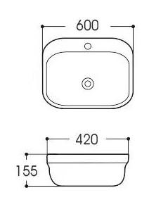 Раковина Aquatek Амадео AQ6042-00 60 см