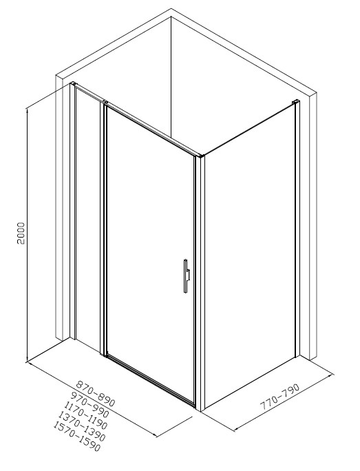 Душевой уголок Allen Brau Priority 160x80 3.31039.BBA + 3.31042.BBA, прозрачный, черный браш