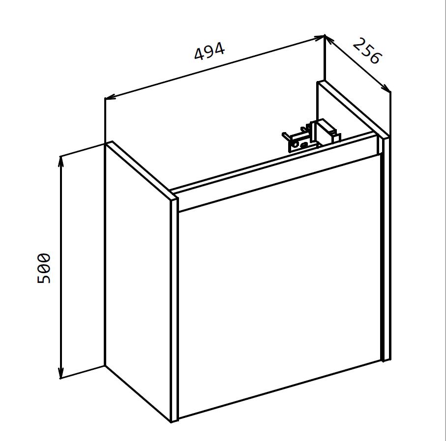 Тумба с раковиной BelBagno Kraft Mini 50 см Pino Pasadena, R