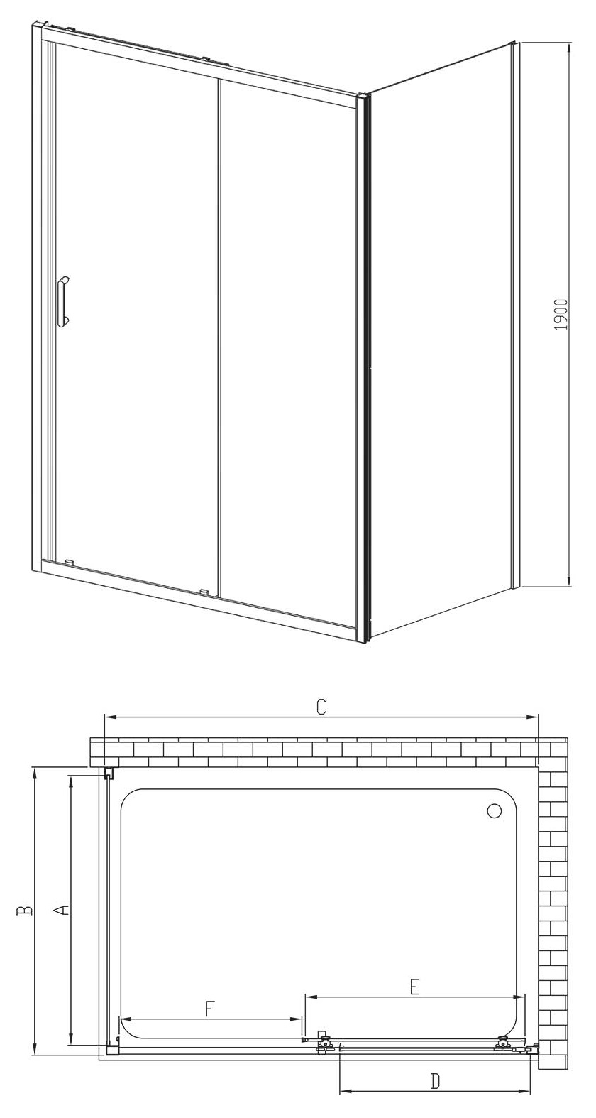 Душевой уголок Vincea Alpha VSR-3AL9015CLG 150x90 брашированное золото, прозрачный