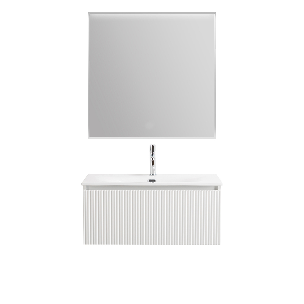 Тумба с раковиной BelBagno Uno 80 см 1 ящик, Bianco Opaco