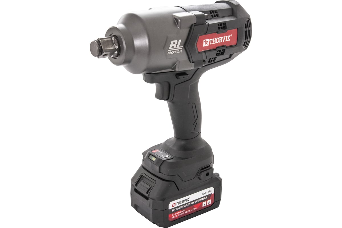 Ударный аккумуляторный бесщеточный гайковерт Thorvik BBIW341700 3/4DR, 21В, 1700 Нм 53654