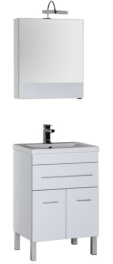 Мебель для ванной Aquanet Верона 58 см напольная с дверцами, белый