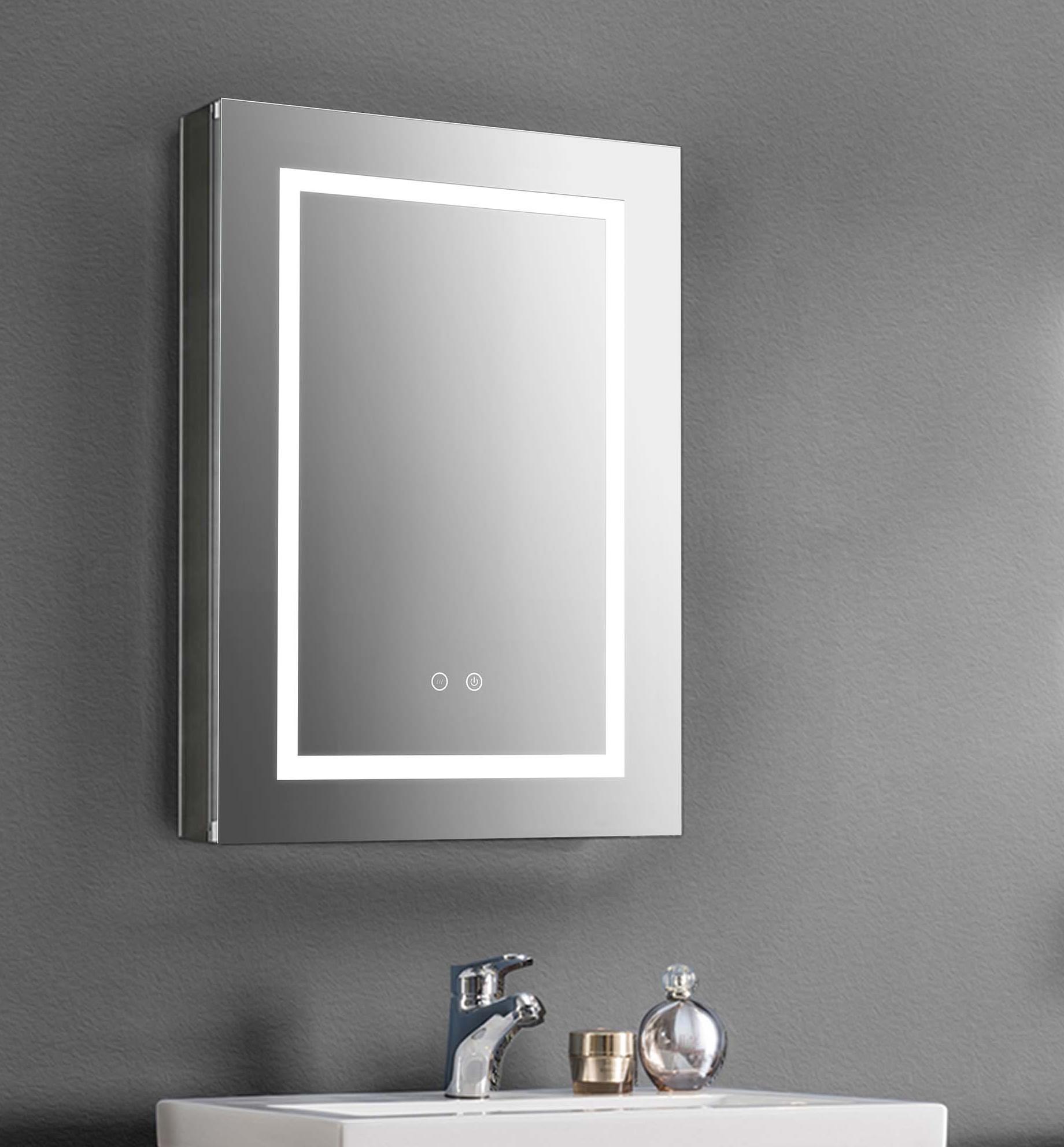Зеркальный шкаф Aquatek 60x80 см с подсветкой, антипар, хром AQ7604-MLC