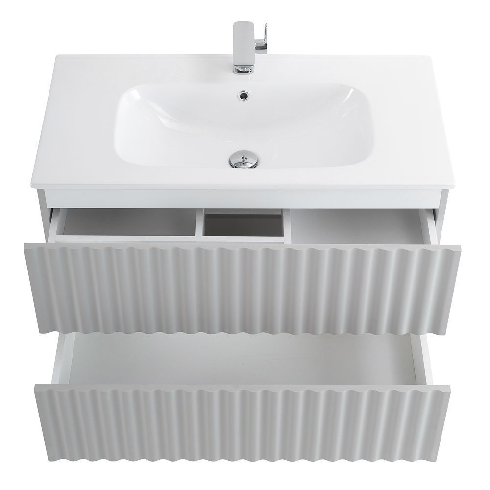 Тумба с раковиной Art&Max Elegant 90 см, LED подсветка