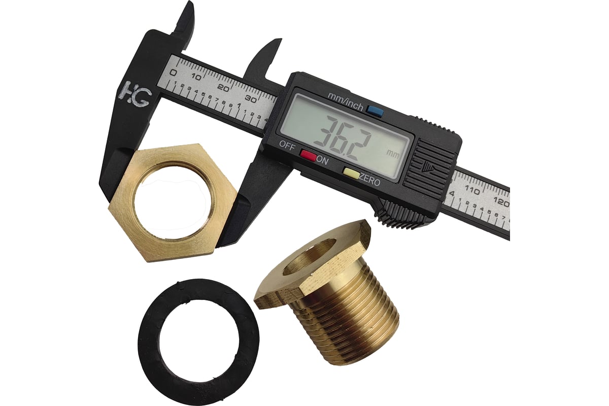 Штуцер для врезки в бочку 1/2" ВР х 3/4" НР HG 1896219