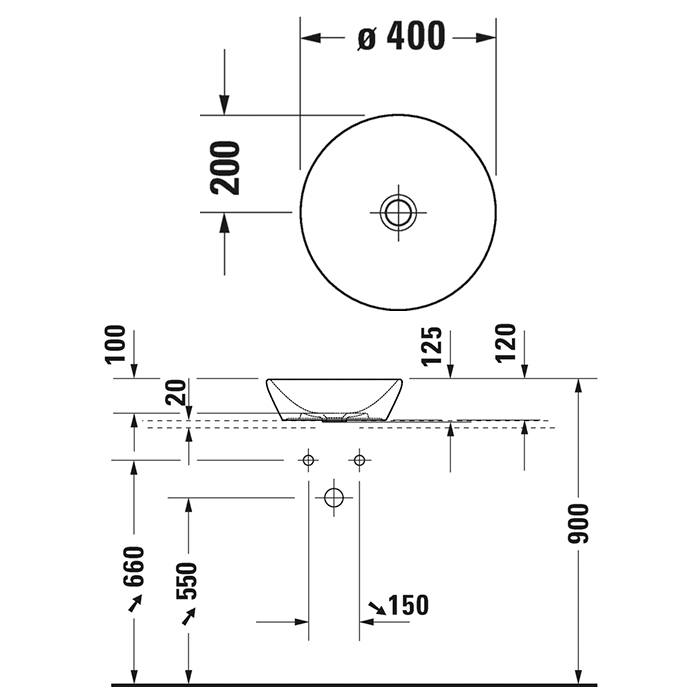 Раковина Duravit D-Neo 2371400070 40 см