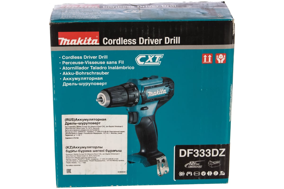 Аккумуляторная дрель-шуруповерт Makita CXT DF333DZ