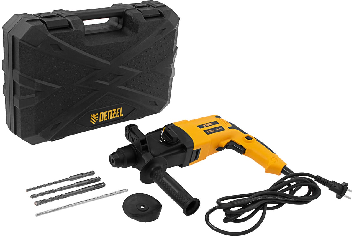 Электрический перфоратор Denzel rhh-600-22, sds-plus, 600 вт, 2.5 дж, 2 режима 26602