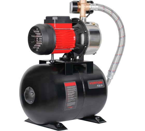 Насосная станция Verton AQUA PS1400S/24 (1400Вт, 66л/мин, 24л, гл. 9м, h 56м, вых. 1/32, 3 бар) 01.13297.22781
