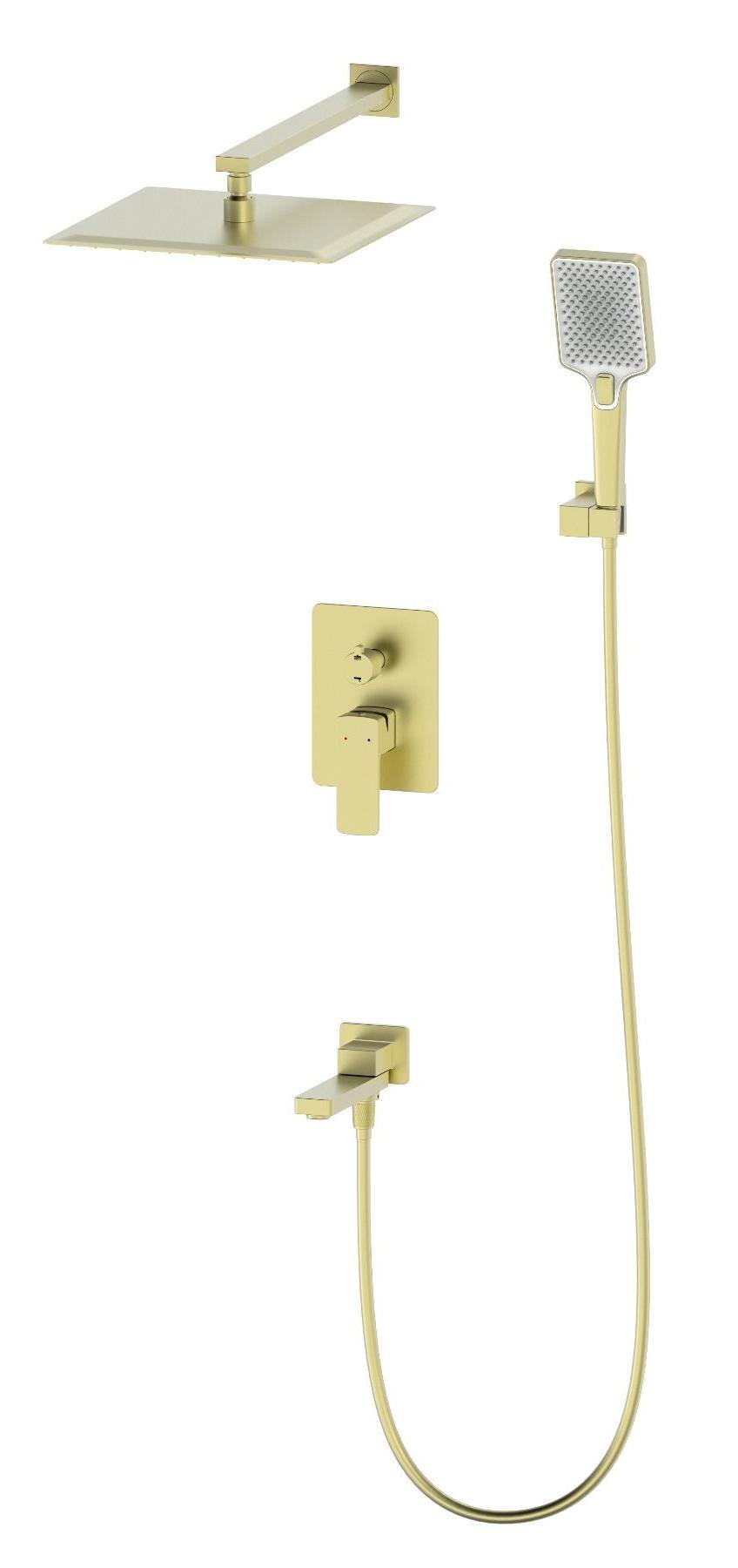 Душевой набор Wonzon&Woghand Edge WW-88939003-BG брашированное золото