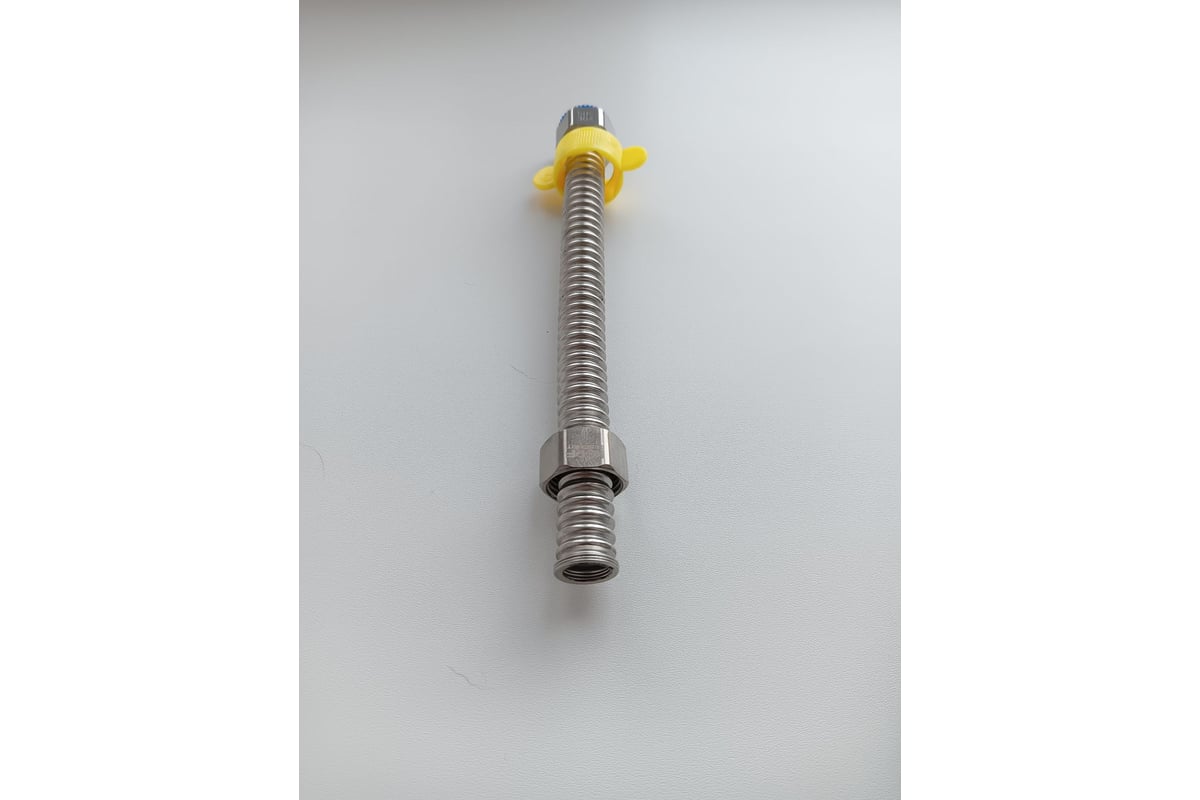 Гибкая сильфонная подводка Kopfgescheit из нержавеющей стали 1/2", 20 см KR-A304.30