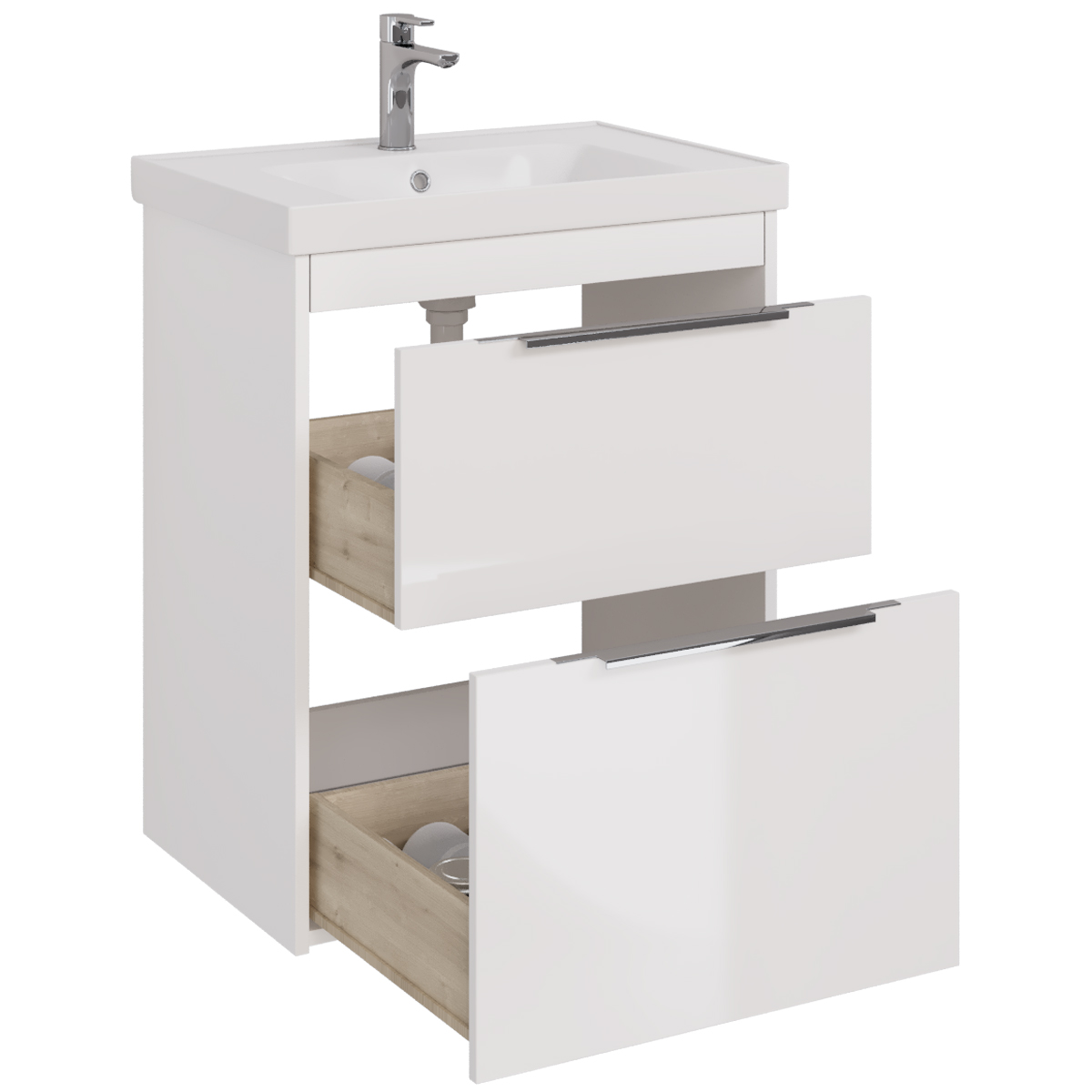 Мебель для ванной Dreja Prime 70 см белый глянец