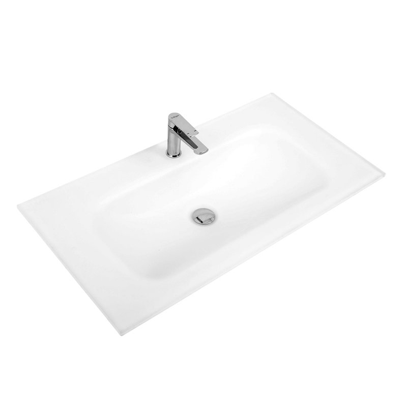 Тумба с раковиной BelBagno Kraft 80 см 1 ящик, полка Bianco Opaco