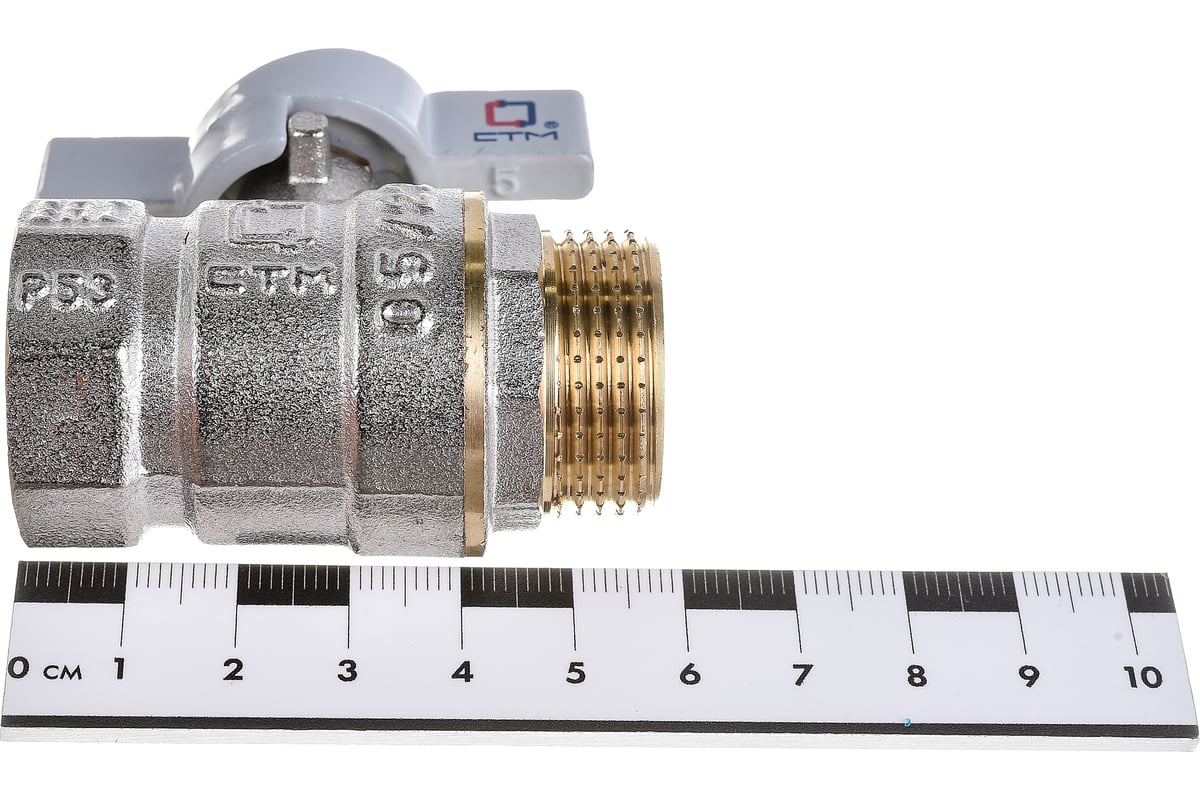 Шаровой кран для воды СТМ СТАНДАРТ 3/4", г/ш, бабочка CWFMB034