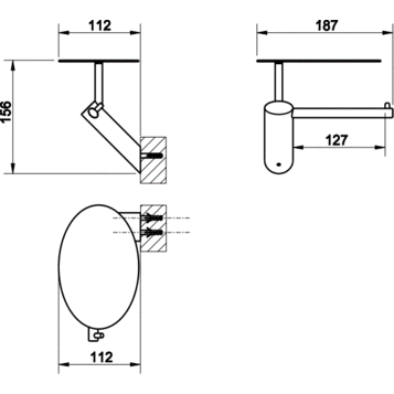 Держатель туалетной бумаги Gessi Ovale 25649.031