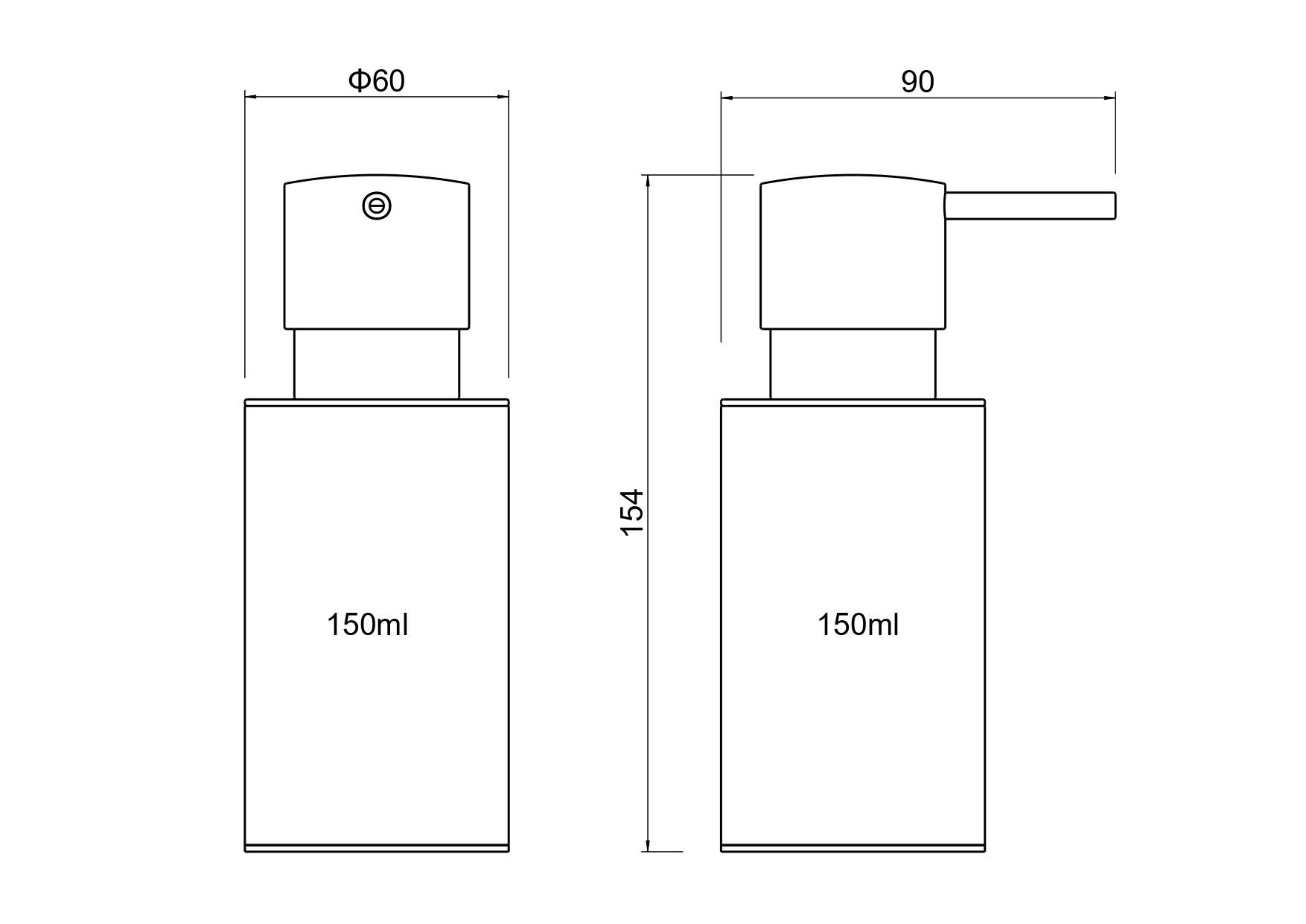 Дозатор для мыла Aquatek Оберон AQ4229MB черный матовый