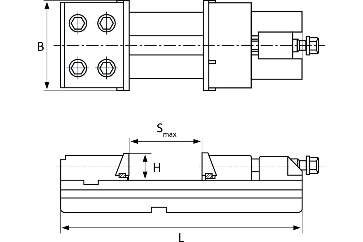 Станочные прецизионные, модульные тиски Debever Machining Solutions STANDARD PMV, 200x400 мм DB-S-PMV200400
