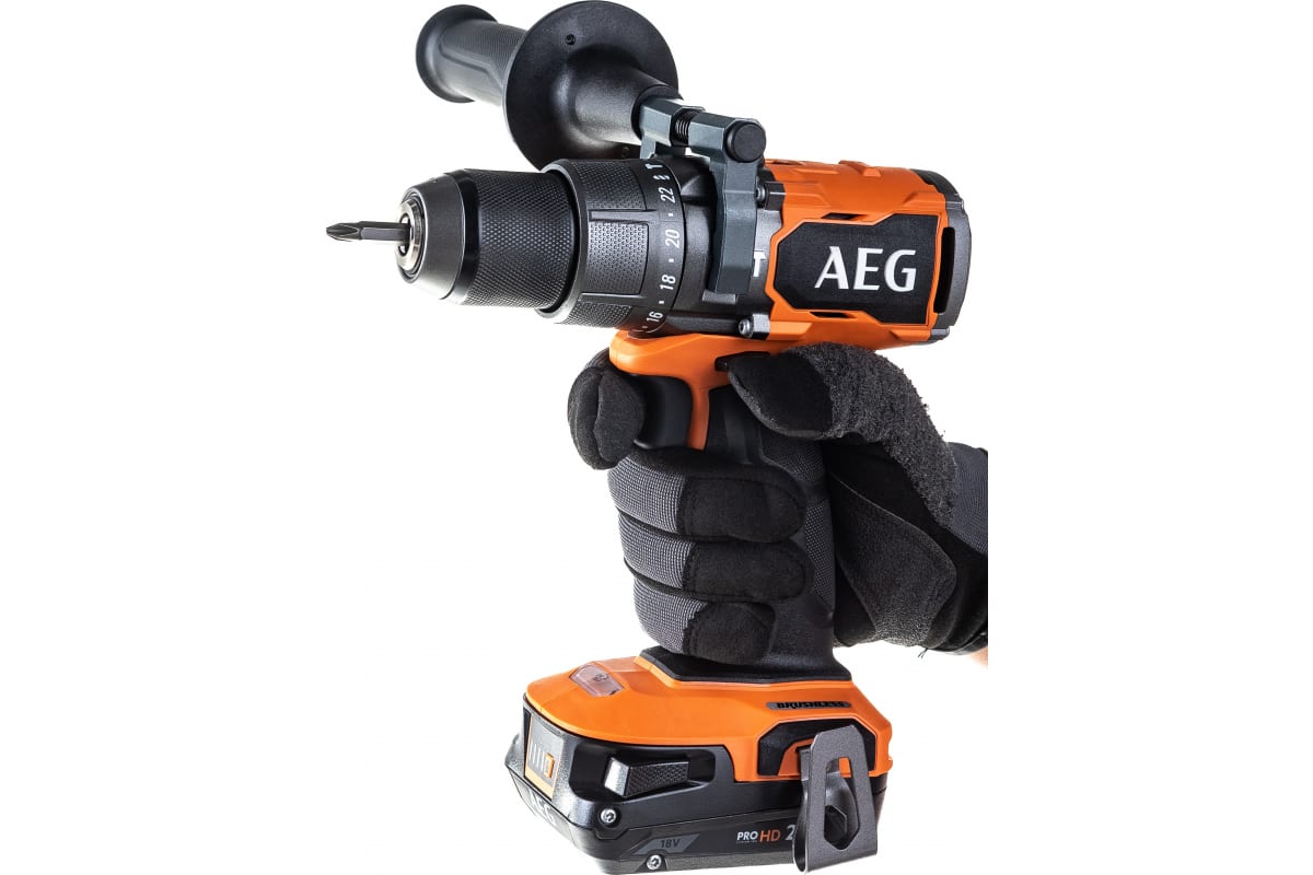 Бесщеточная аккумуляторная ударная дрель-шуруповерт AEG 18В BSB18C3BL-X02C 4935478937