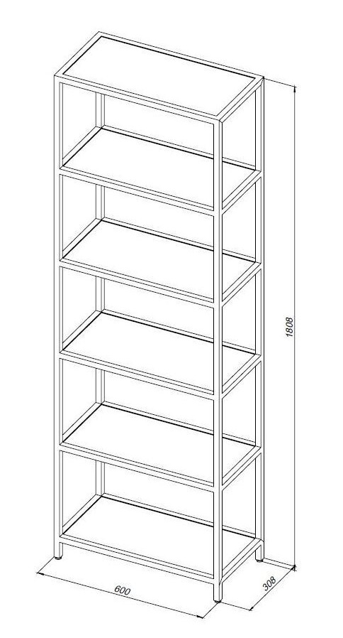 Стеллаж Allen Brau Liberty 60 см 1.33006.BB черный браш