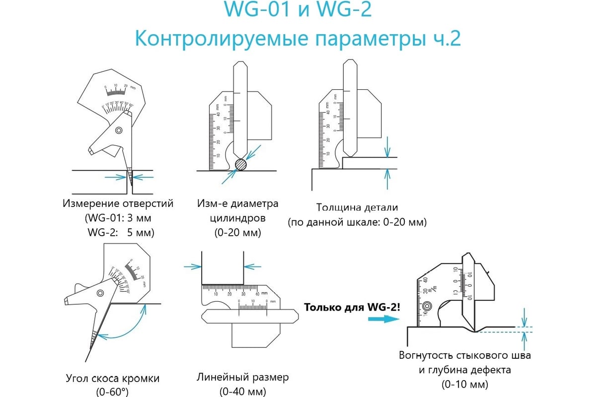Измеритель геометрических параметров сварных швов WG-01 с первичной калибровкой АЛЬФА-НДТ 00-00001836