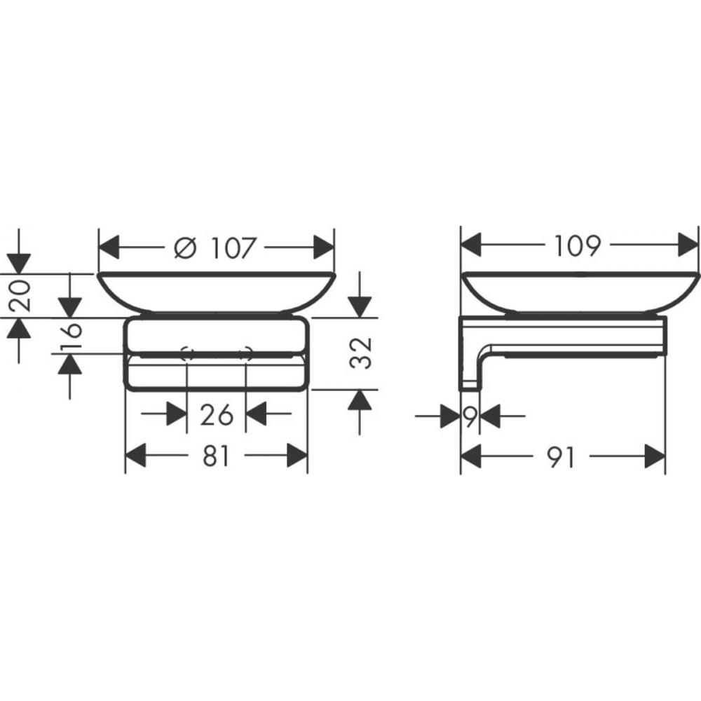 Мыльница Hansgrohe AddStoris 41746000 хром