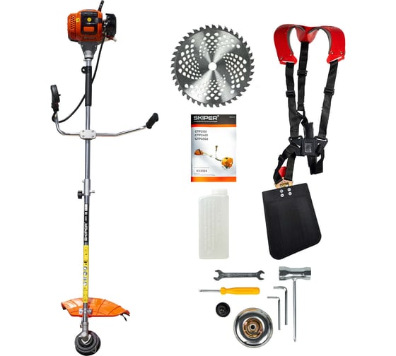 Мотокоса SKIPER GTP2502 (2.5 кВт, autocut25, диск40Т, двуплечный ремень, лёгк.старт, разборн. штанга) 00-00024968