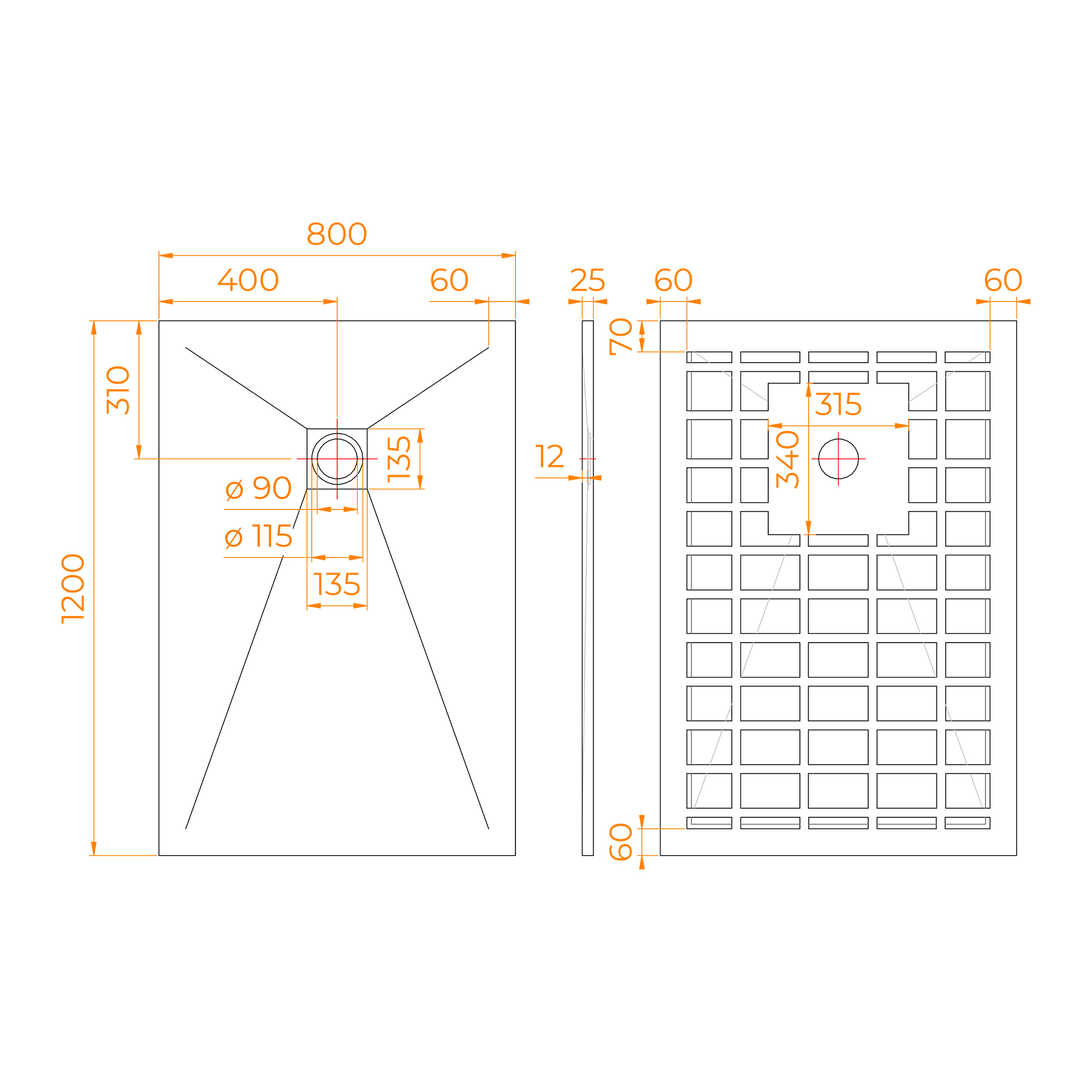 Поддон для душа RGW Stone Tray-W 120x80 камень, белый 14152812-01-11