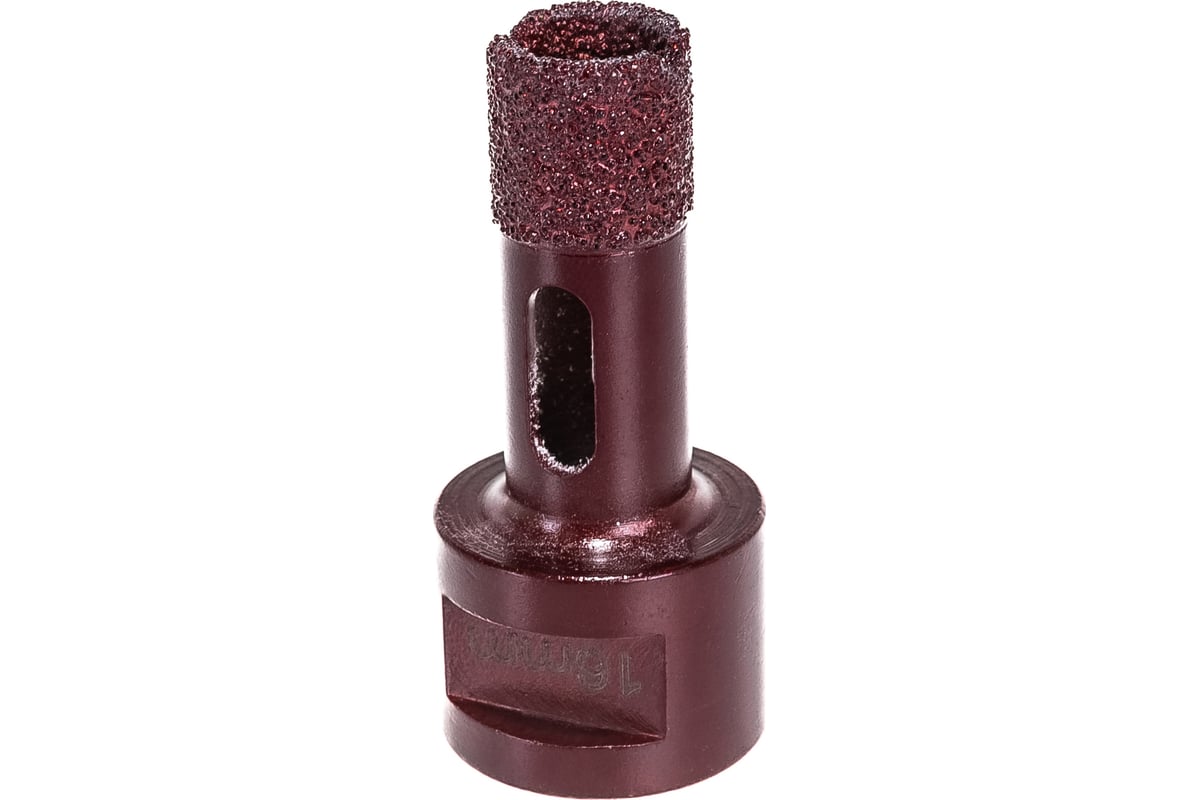 Коронка алмазная вакуумная по камню D16-15W-40L-M14 (16х40 мм; М14) Messer 06-35-016