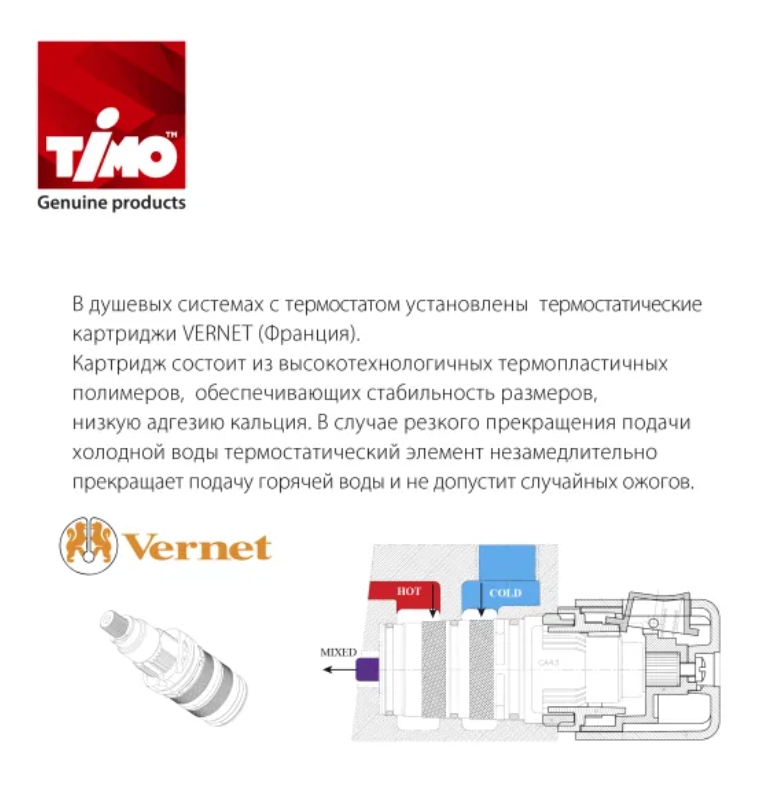 Душевой набор Timo Petruma SX-5079/03SM термостат, черный