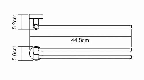 Полотенцедержатель WasserKRAFT Isen K-4031, двойной