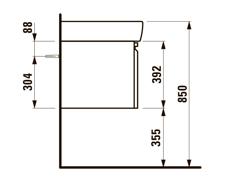 Мебель для ванной Laufen Pro L 60 см белый, 2 ящика