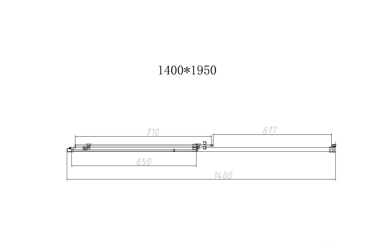 Душевая дверь Vincea Слим-Н (Slim-N) VDS-4SN140CLBN 140x195 брашированный никель, прозрачная