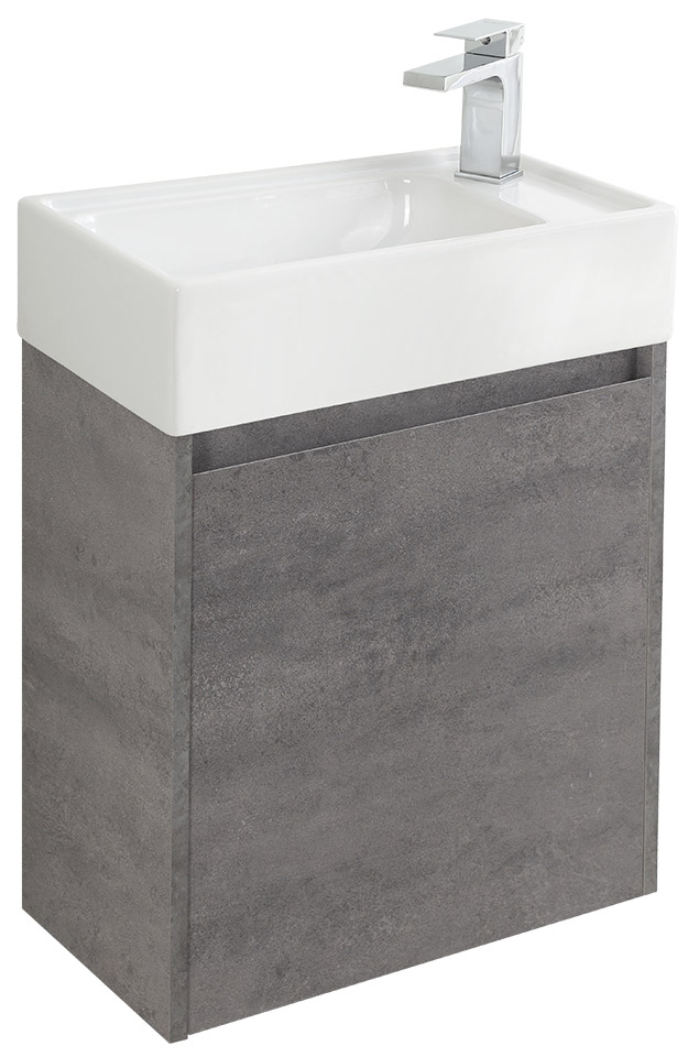 Тумба с раковиной BelBagno Kraft Mini 50 см Cemento Grigio, R