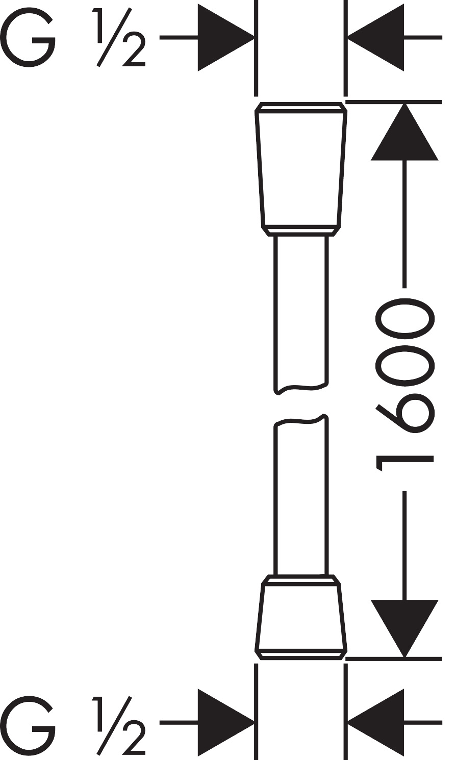 Шланг Hansgrohe Isiflex 28276140 160 см шлифованный черный хром