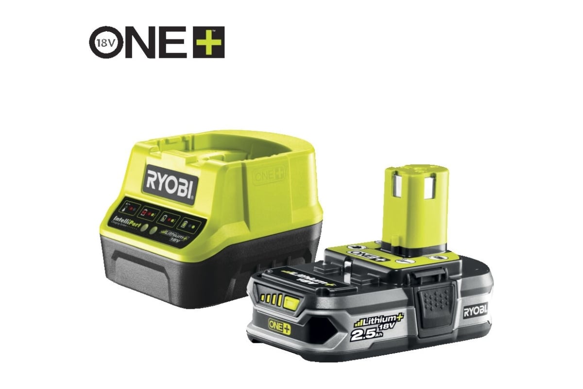 Набор Ryobi ONE+ RC18120-125 5133003359 аккумулятор (18 В; 2.5 А*ч; Li-Ion) и зарядное устройство RC18120