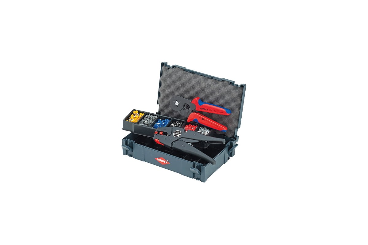 Набор контактных гильз с инструментом для опрессовки Knipex KN-979010
