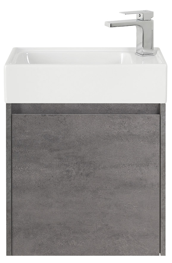 Тумба с раковиной BelBagno Kraft Mini 50 см Cemento Grigio, L