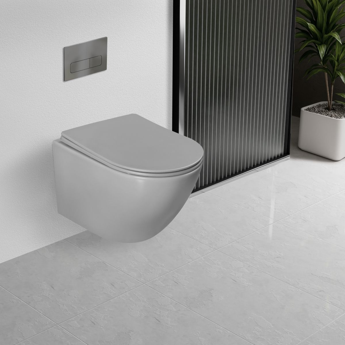 Подвесной унитаз Vincea Tornado Globo VT1-14TMG безободковый, серый матовый