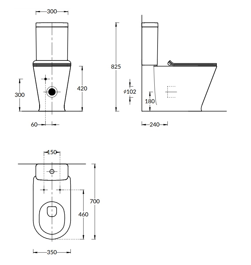 Чаша для унитаза Kerama Marazzi Plaza Modern PLMR.wc.01 безободковая