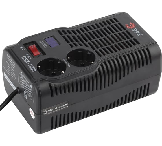 Компактный стабилизатор напряжения Эра СНК-1000 160-260В/220В, 1000ВА Б0032469