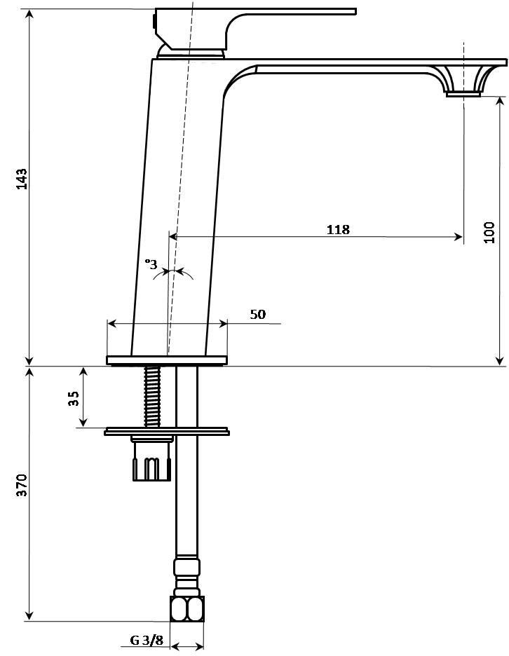 Смеситель для раковины Kerama Marazzi Fioretto V2CR205KM хром