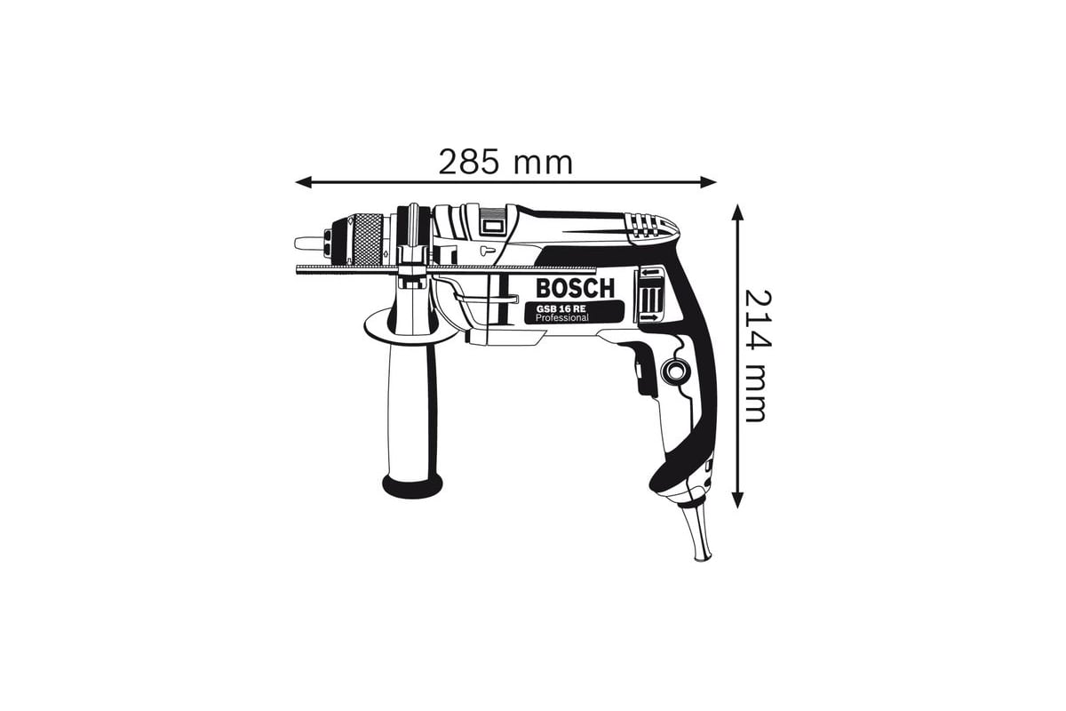 Ударная дрель Bosch GSB 16 RE + набор оснастки 0615990L2N