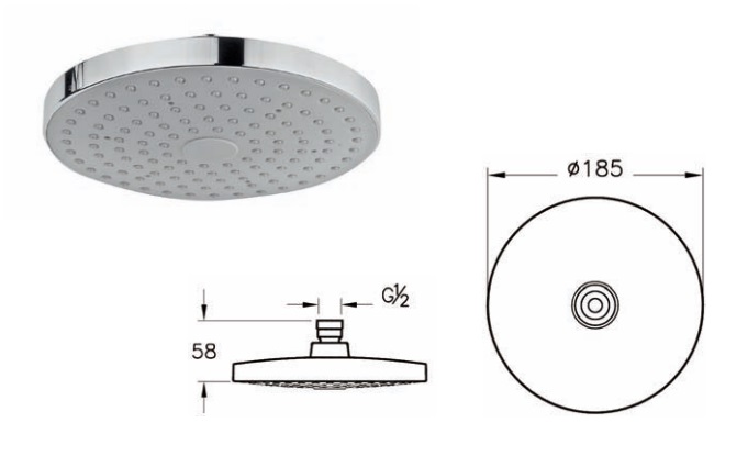 Верхний душ Vitra Rain A45633EXP