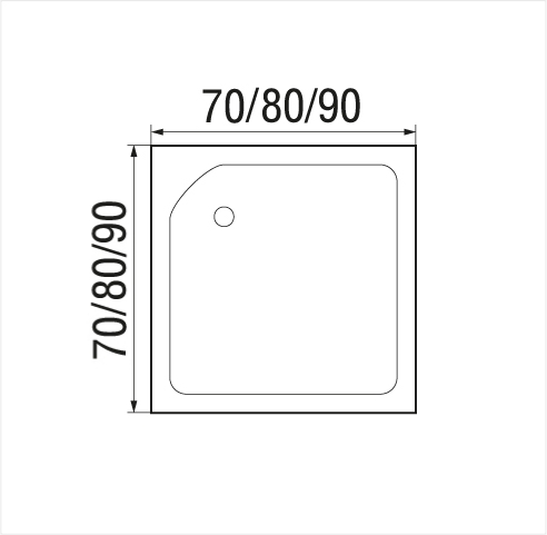 Поддон для душа Wemor 70/24 S 70x70 10000006091