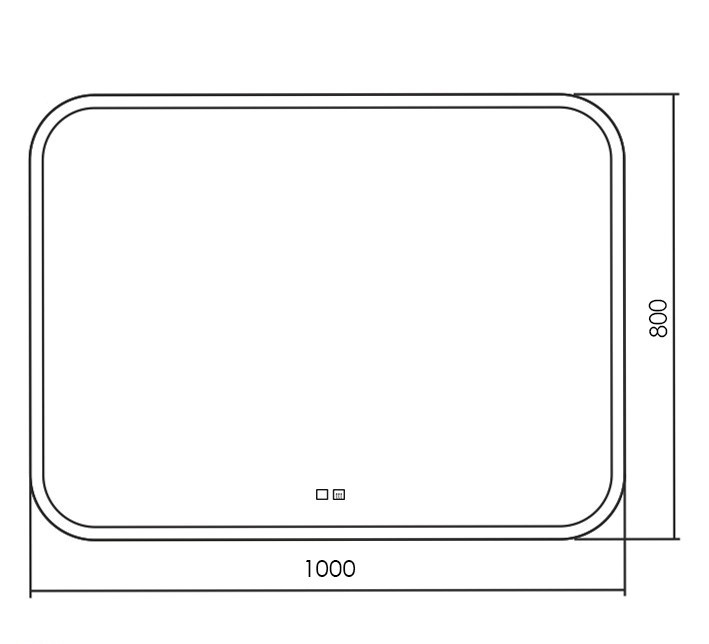 Зеркало Silver Mirrors Stiv neo LED-00002422 100x80 см с подсветкой, антипар