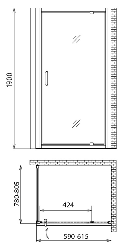 Душевой уголок Gemy Sunny Bay S28120-A80 60x80