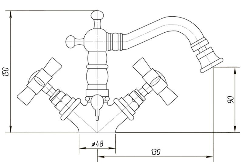 Смеситель для биде Migliore Princeton ML.PRN-844.DO золото