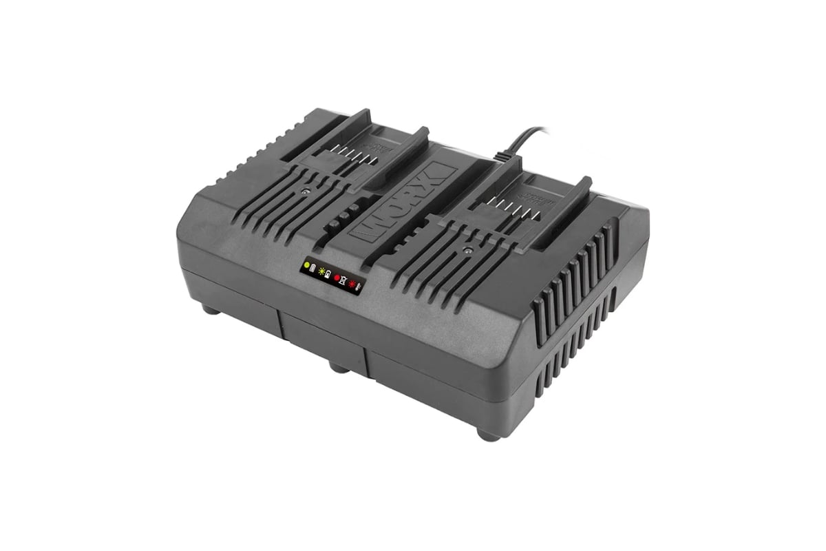 Двойное зарядное устройство Worx WA3883, 20В, 2*2A