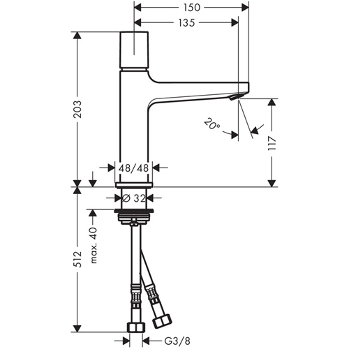 Смеситель для раковины Hansgrohe Metropol Select 32571000